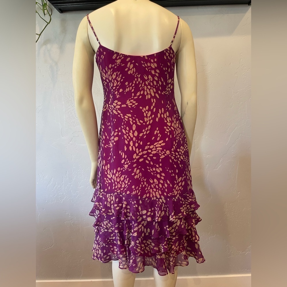 Women’s Y2K BCBG silk ruffled dress size 8 - Picture 3 of 6